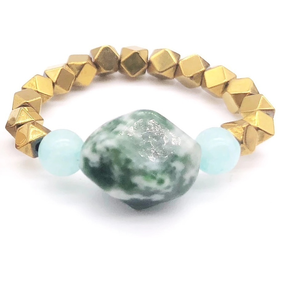 BOGO Handmade Natural Green Ring